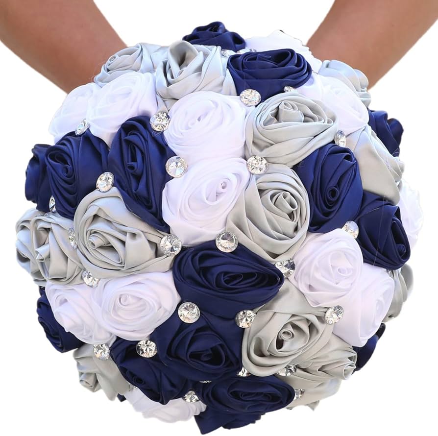 Amazon｜Mhojpik 9.8インチ ネイビーブルー、シルバー&ホワイト